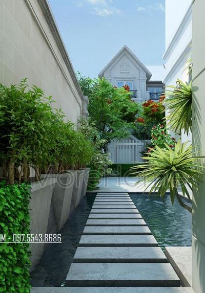 Thiết kế sân vườn biệt thự Ciputra