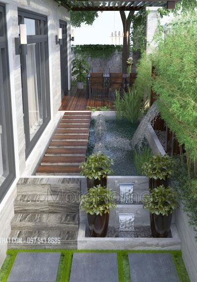 Thiết kế sân vườn biệt thự hiện đại _ Mẫu số 1