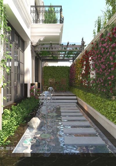 Thiết kế sân vườn biệt thự nghỉ dưỡng