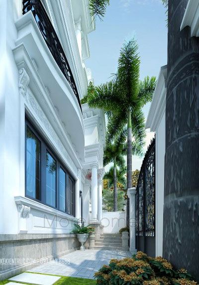 Thiết kế sân vườn biệt thự tân cổ điển _ Mẫu số 2