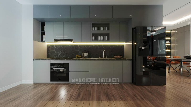 Mẫu tủ bếp cho nhà chung cư nhỏ tuyệt đẹp, giá rẻ tủ bếp chung cư