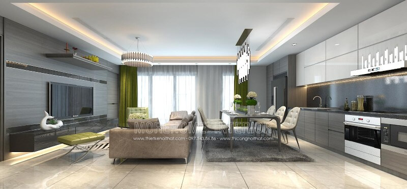 Trang trí nhà bếp cho chung cư cao cấp ấn tượng với mẫu tủ bếp hiện đại Tủ bếp đẹp, tủ bếp đẹp hiện đại, tủ bếp An Cường, tủ bếp cao cấp