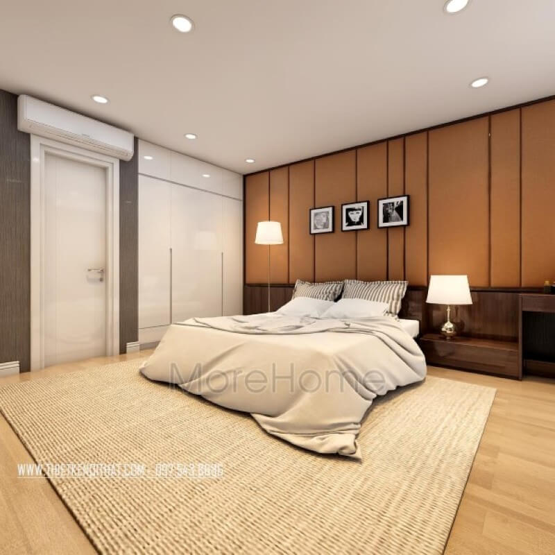 Thiết kế nội thất phòng ngủ chung cư phong cách hiện đại