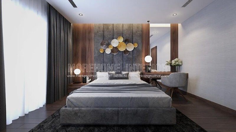 Thảm phòng ngủ đẹp sang trọng tạo nên vẻ đẹp hài hòa trong phong cách hiện đại.