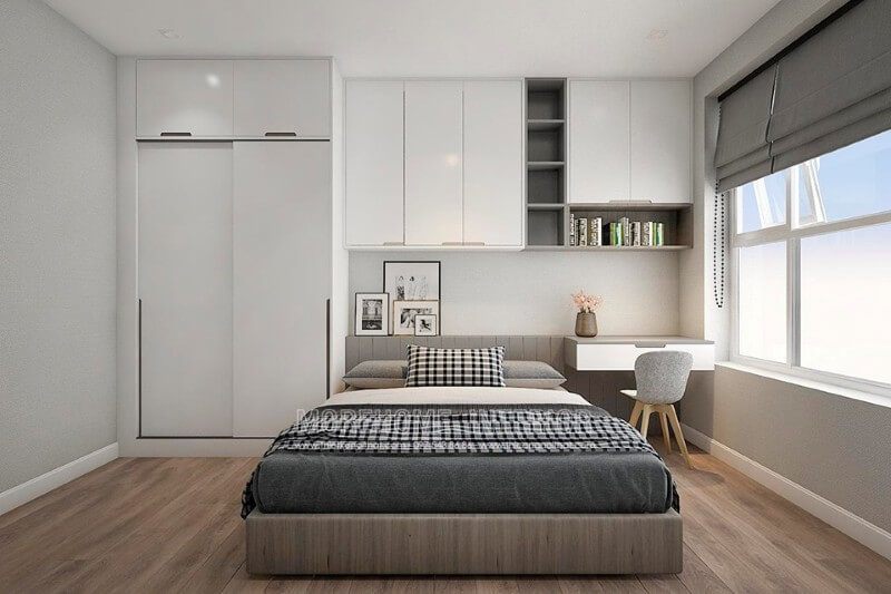 Thiết kế nội thất phòng ngủ con chung cư
