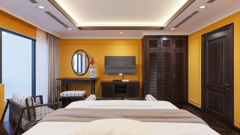 Cửa gỗ phòng ngủ đẹp bằng gỗ tự nhiên cao cấp mà sang trọng