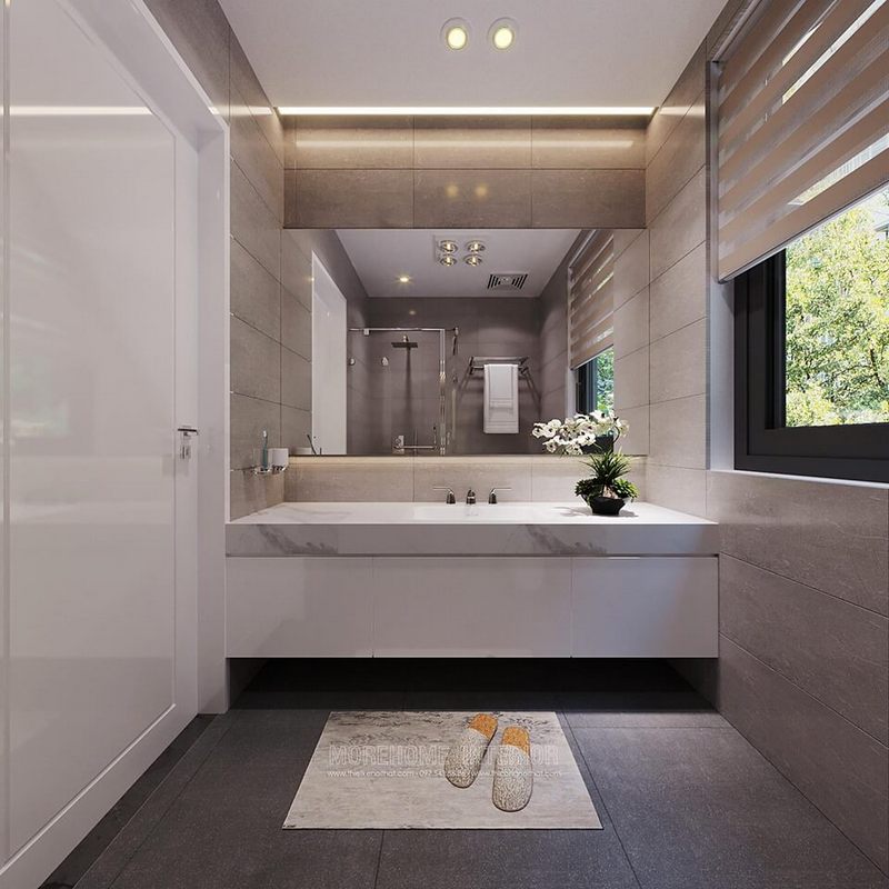 Mẫu cửa gỗ hiện đại đẹp cho phòng tắm, nhà vệ sinh