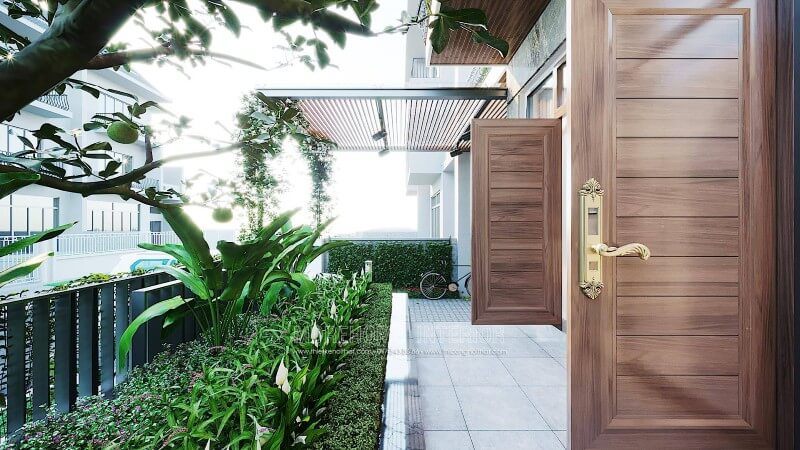 Mẫu cửa gỗ hiện đại sang trọng cho nhà biệt thự