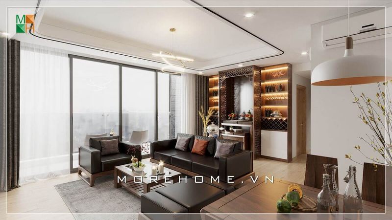Phòng khách của bạn sẽ trở nên đẳng cấp, sang trọng hơn với mẫu thiết kế sofa từ gỗ óc chó bọc da cao cấp phong cách hiện đại này