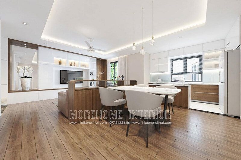 Mẫu thiết kế bàn ăn được ưa chuộng tại MoreHome đẹp lại.