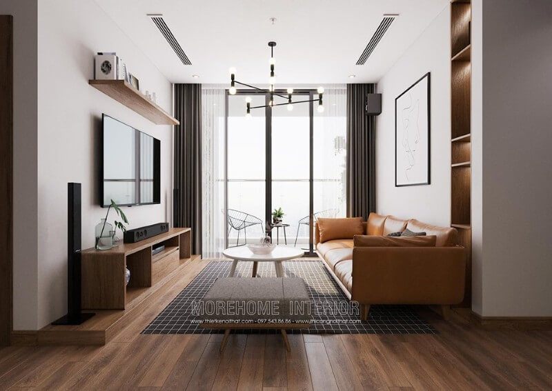 Thiết kế nội thất cho phòng khách chung cư.